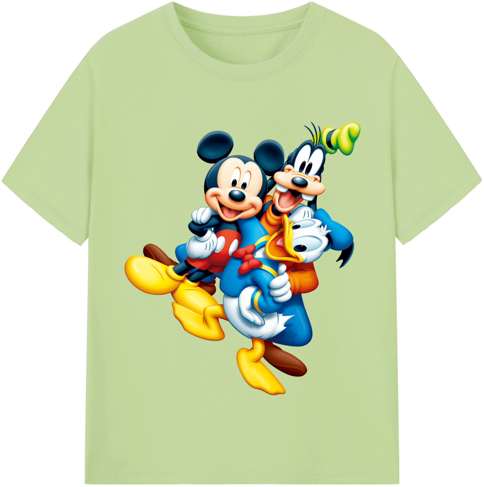 （画像用） ミッキーマウス Mickey Mouse 綿100％半袖Tシャツ（フロントプリント）